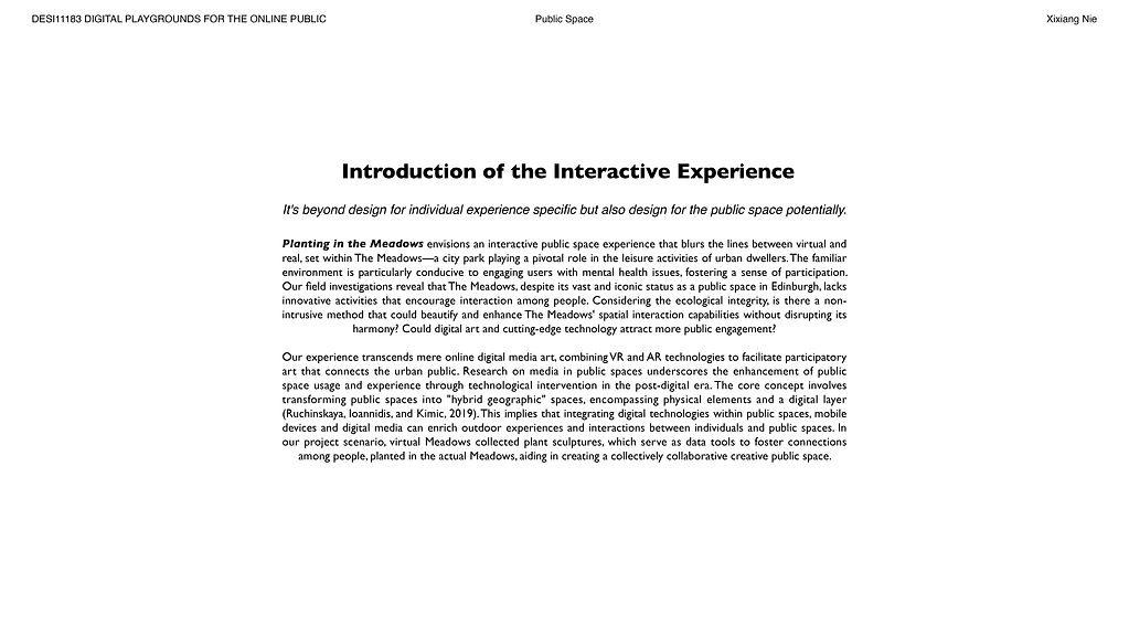 Planting in the Meadows documentation 3